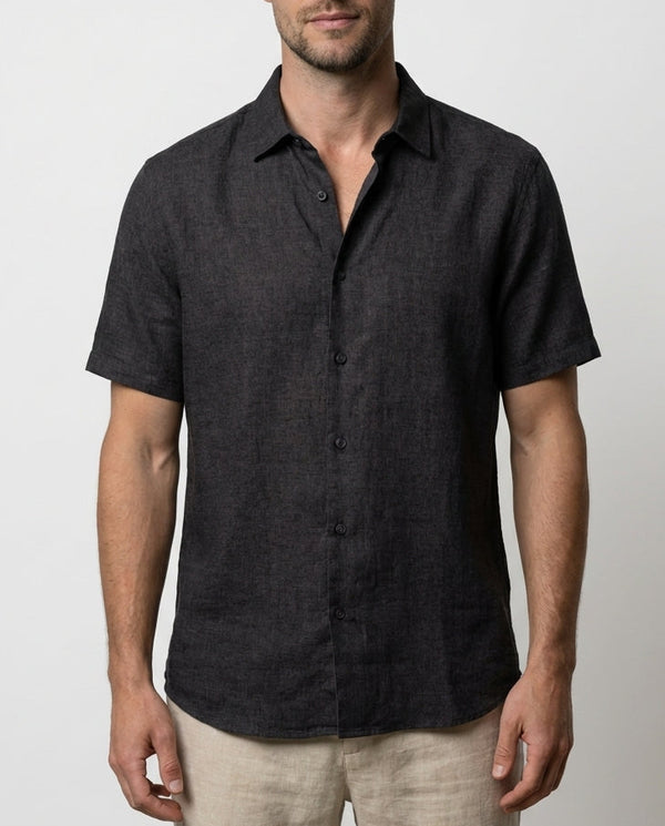 Polo Evan en coton et lin pour homme