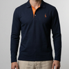Elegantes Poloshirt Herren | Baumwolle mit Struktur & Langen Ärmeln | Zeitloser Stil für Büro & Freizeit
