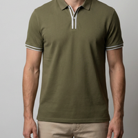 Klassisches Poloshirt Herren mit Kontrastdetails | Atmungsaktive Baumwollmischung für Ganztägigen Komfort
