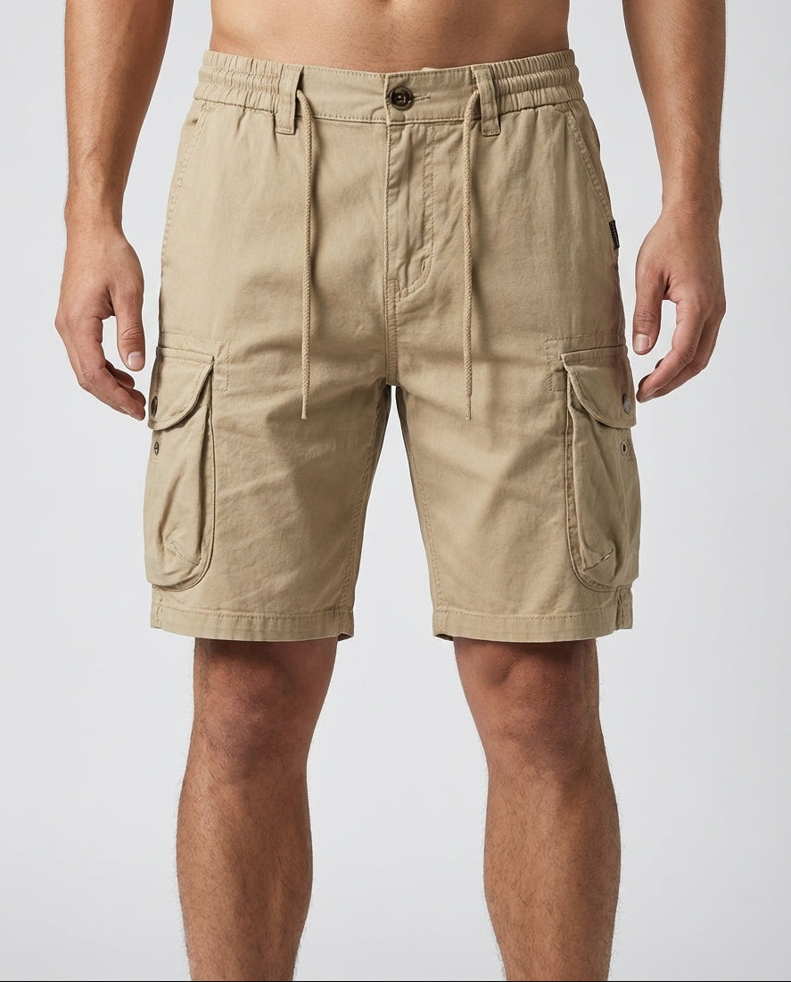 Kira | Baumwoll-Cargoshorts mit Elastischem Bund & Verstellbarem Kordelzug | Bequeme Shorts für Aktive Freizeitgestaltung