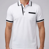 Herren Poloshirt V Ausschnitt Kurzarm Sommer