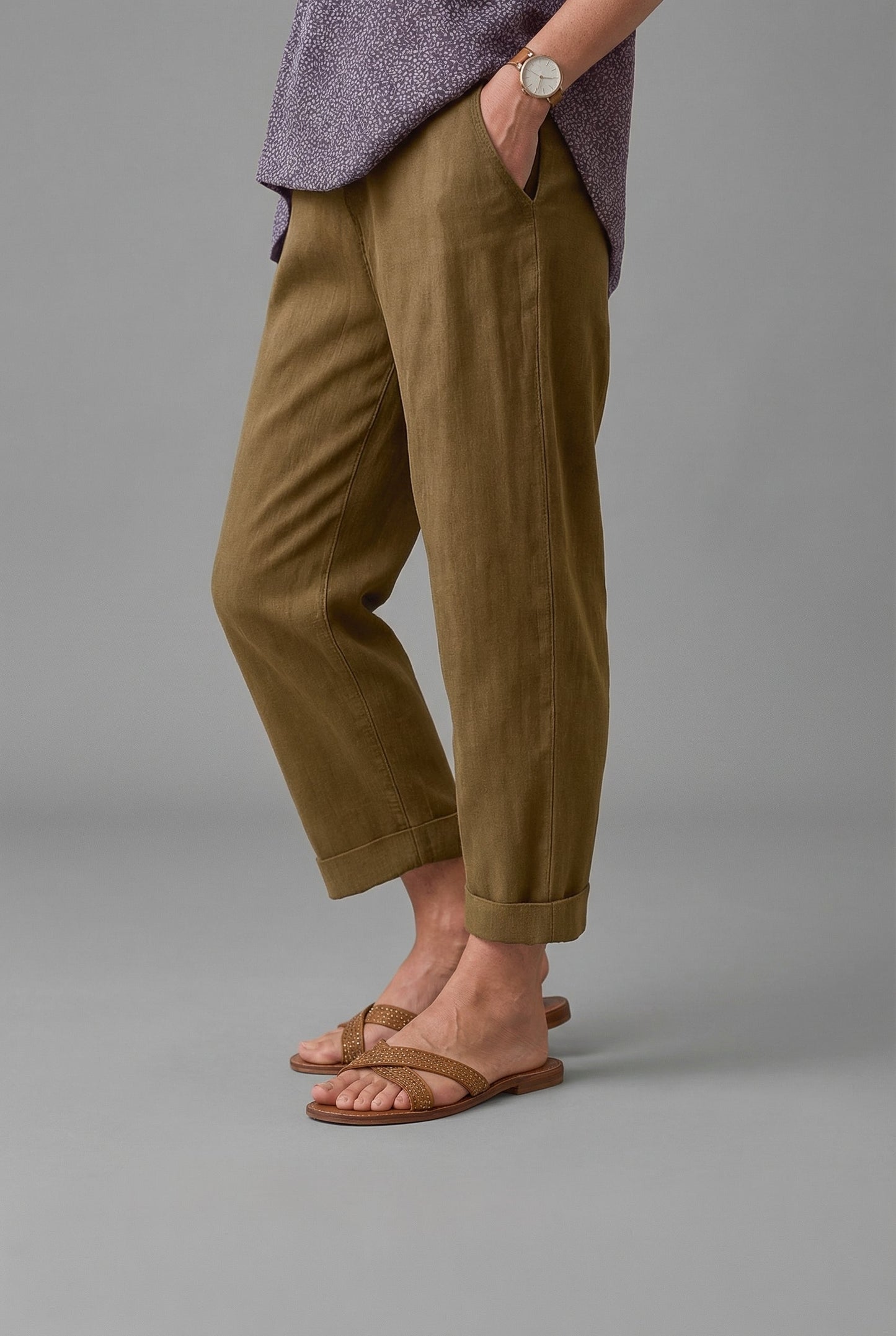 Damen Sommerhose Relaxed Fit Freizeit Leicht