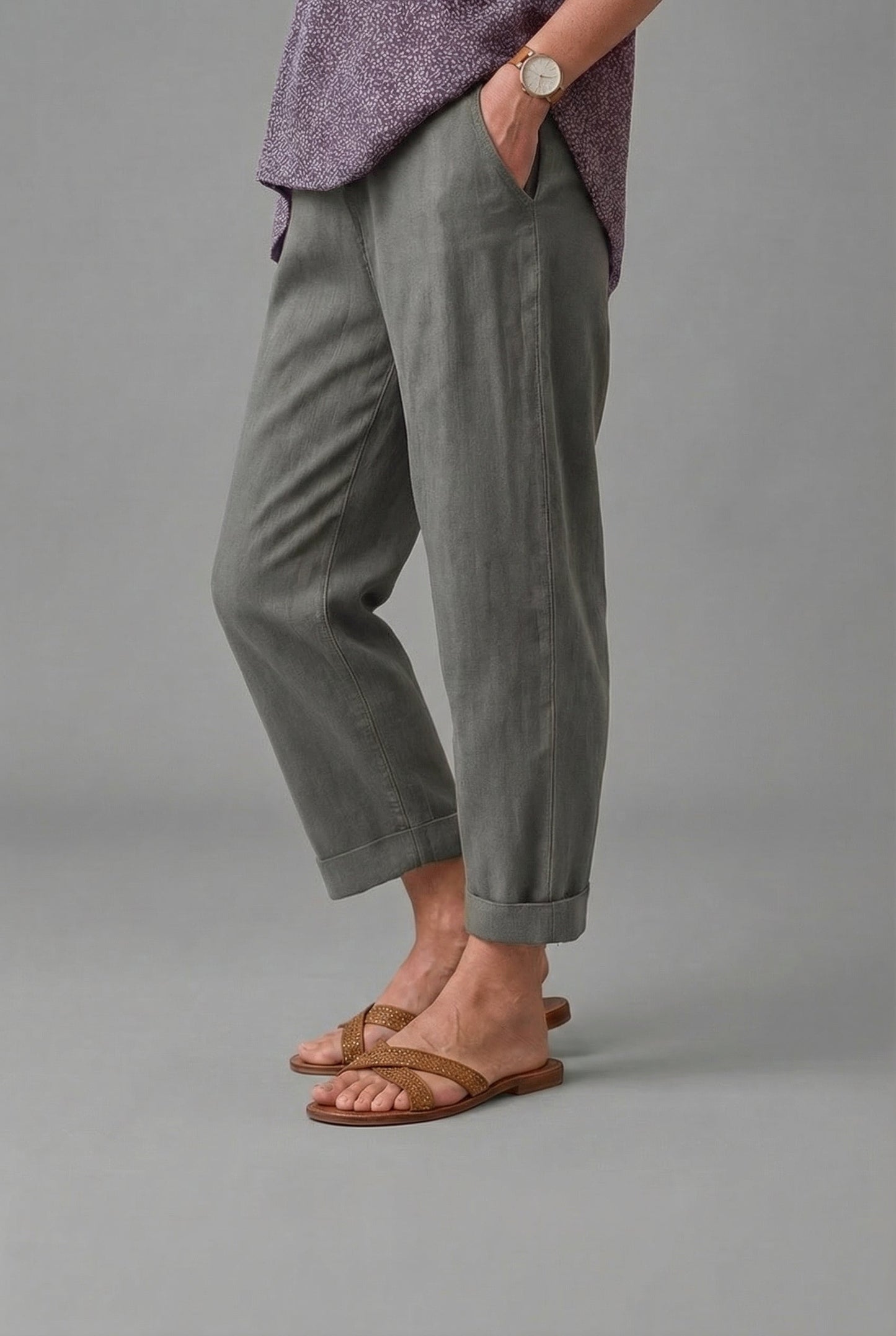 Damen Sommerhose Relaxed Fit Freizeit Leicht