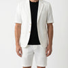 Herren Blazer Shorts Set Sommer Zweiteiler Leicht
