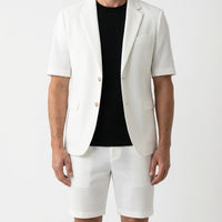 Herren Blazer Shorts Set Sommer Zweiteiler Leicht
