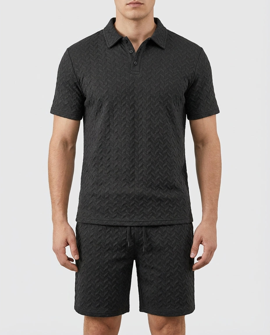 Herren Polo Shorts Set Sommer Zweiteiler