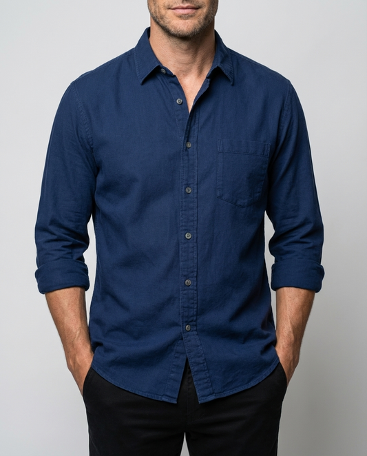Hemd Herren Langarm – Freizeithemd mit Knopfleiste für Frühling & Sommer | Herren Hemd Sommer, Casual & Leicht