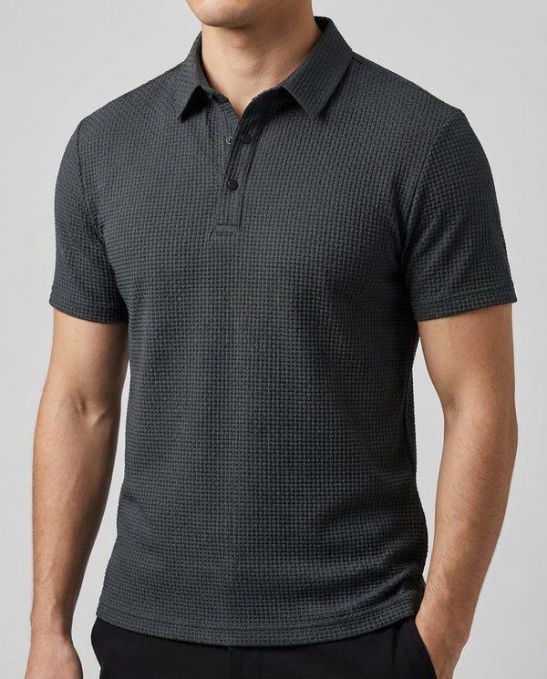 Poloshirt Herren Struktur Kurzarm Frühling