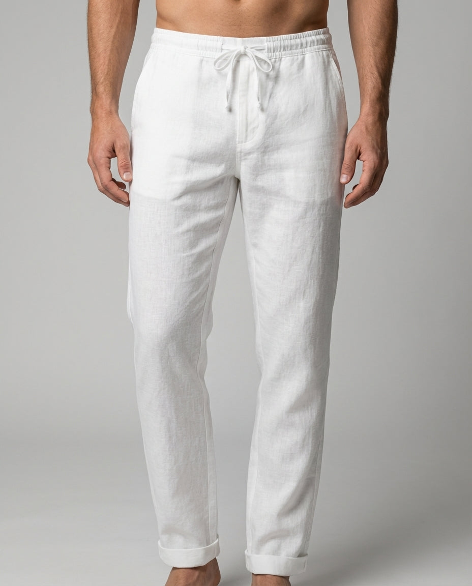 Hose Herren Frühling Sommer Elastischer Bund Kordelzug Lockerer Schnitt