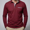 Poloshirt Herren Langarm Baumwolle Klassischer Schnitt Frühling