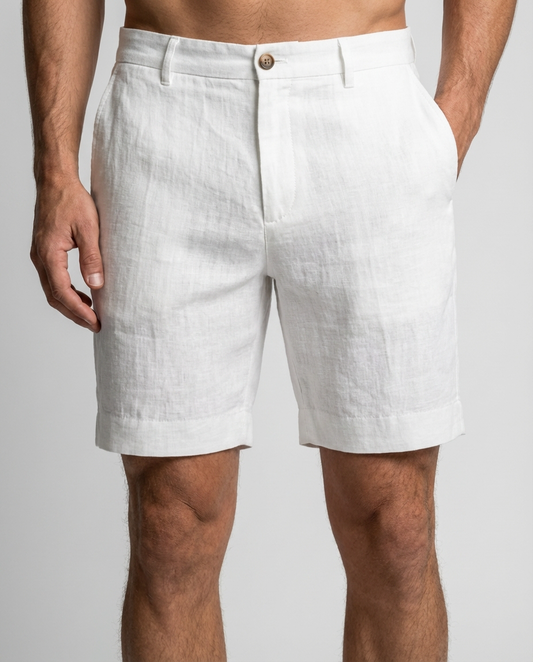 Leinen Chino Shorts Herren Klassischer Schnitt