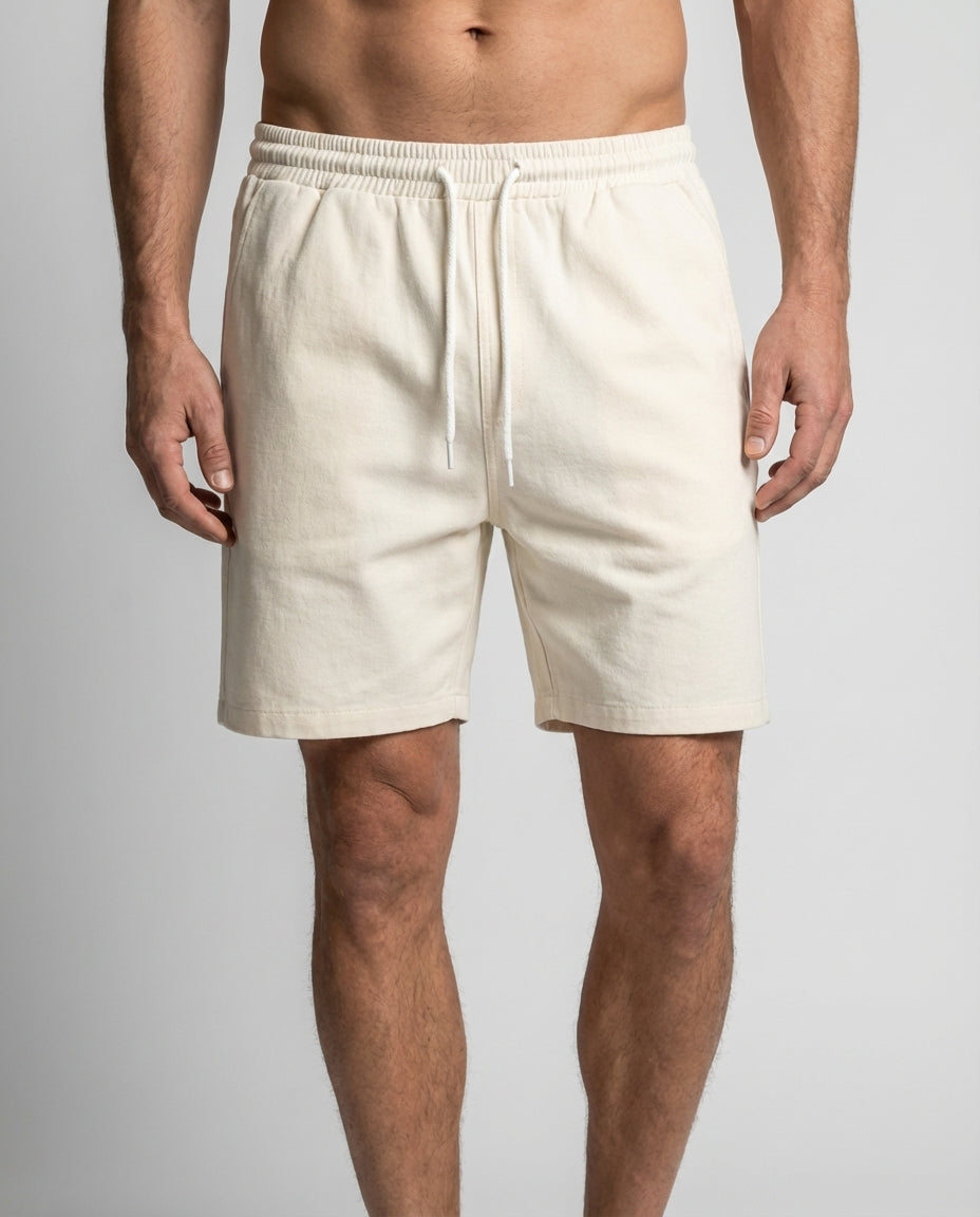 Leinen Shorts Herren Kordelzug Sommer Elastischer Bund