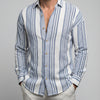 Leinenhemd Herren Gestreift Vintage Sommer