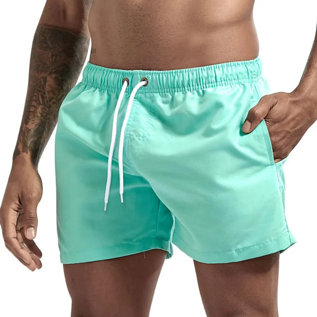 Schnelltrocknende Badeshorts Herren Regular Fit Freizeit
