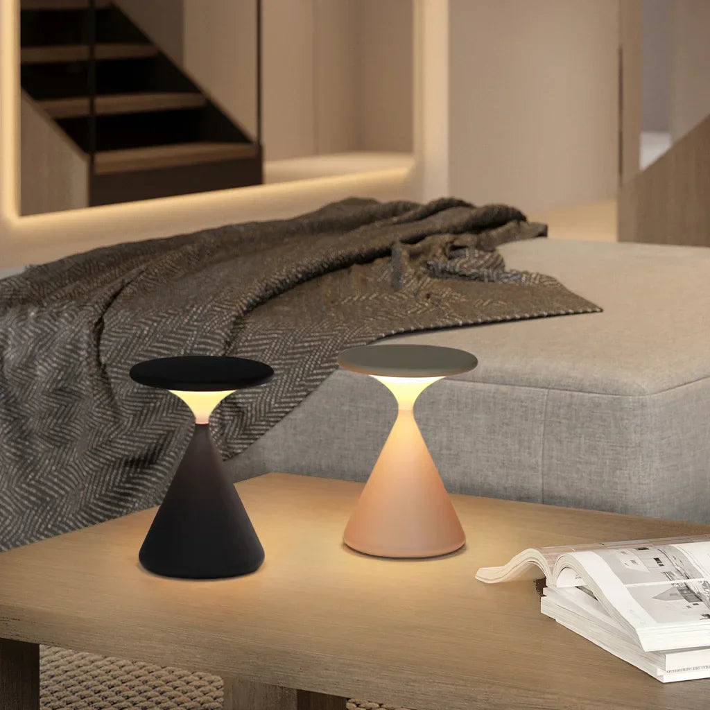 Kabellose Sanduhr-Tischlampe Modern Wohnzimmer Minimalistisch