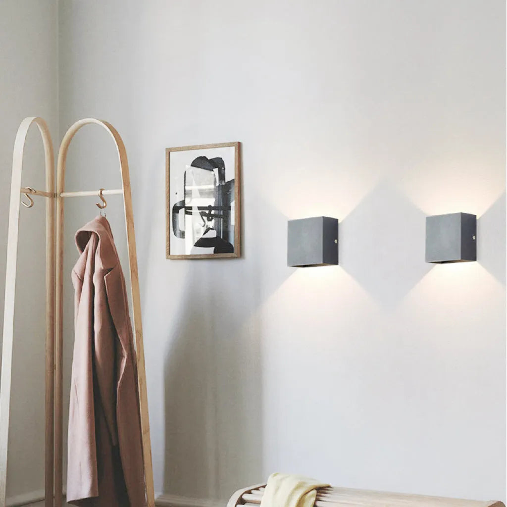 Verstellbare LED-Außenwandlampe Quadrat Modern Garten