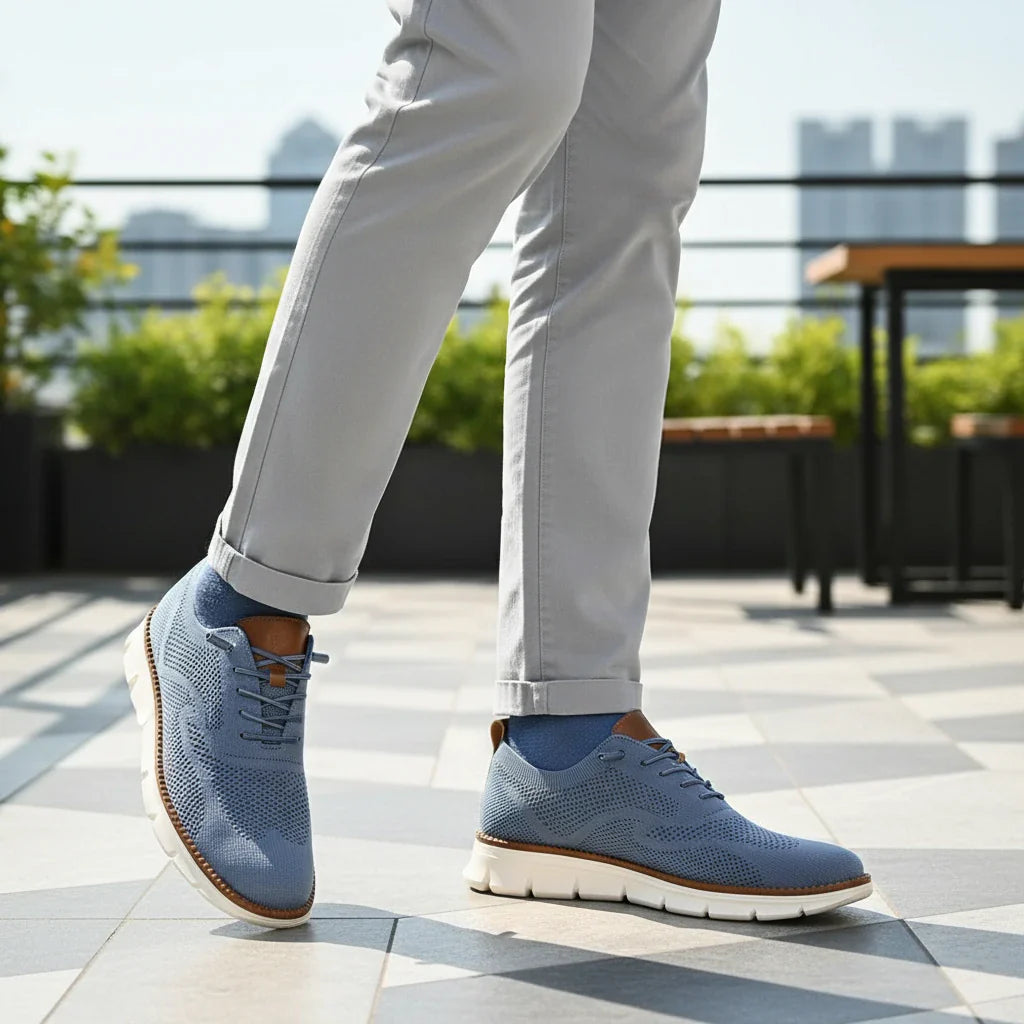 Leichte Strick-Sneaker Herren Regular Fit Freizeit