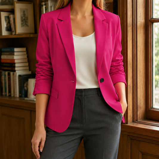Damen Slim Fit Blazer Business Eleganter Schnitt