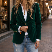 Damen Slim Fit Blazer Business Elegant Ein-Knopf