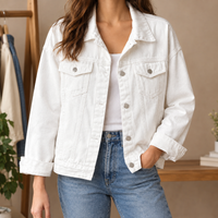 Jeansjacke Damen Relaxed Fit Freizeit