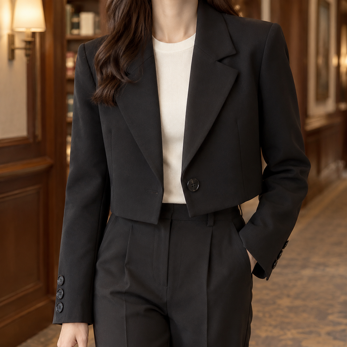 Damen Slim Fit Blazer Business Elegant Tailored