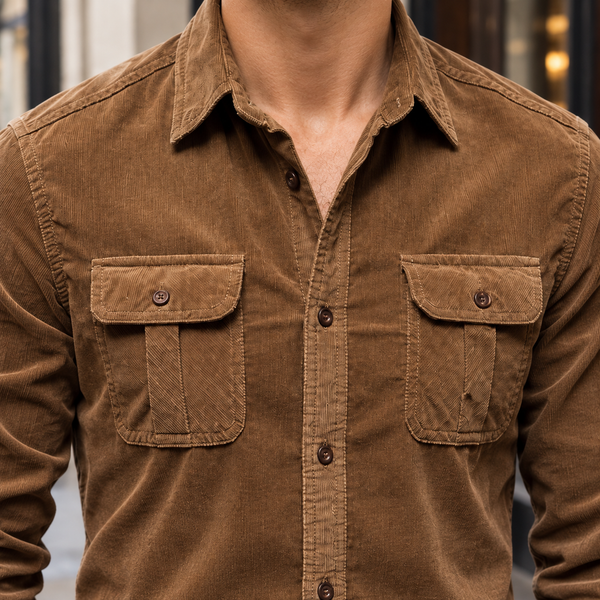 Liam - Herren Cord Overshirt Relaxed Fit Casual
