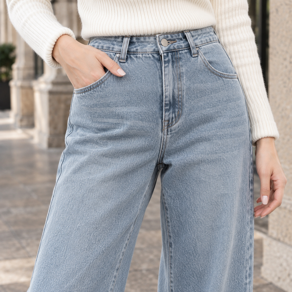 Damen Fleecegefütterte Jeans Relaxed Fit Freizeit Winter