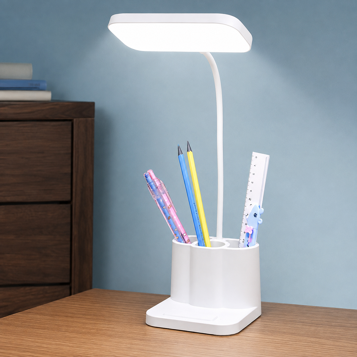 Touch-Lampe mit Organizer Modern Schreibtisch Beleuchtung