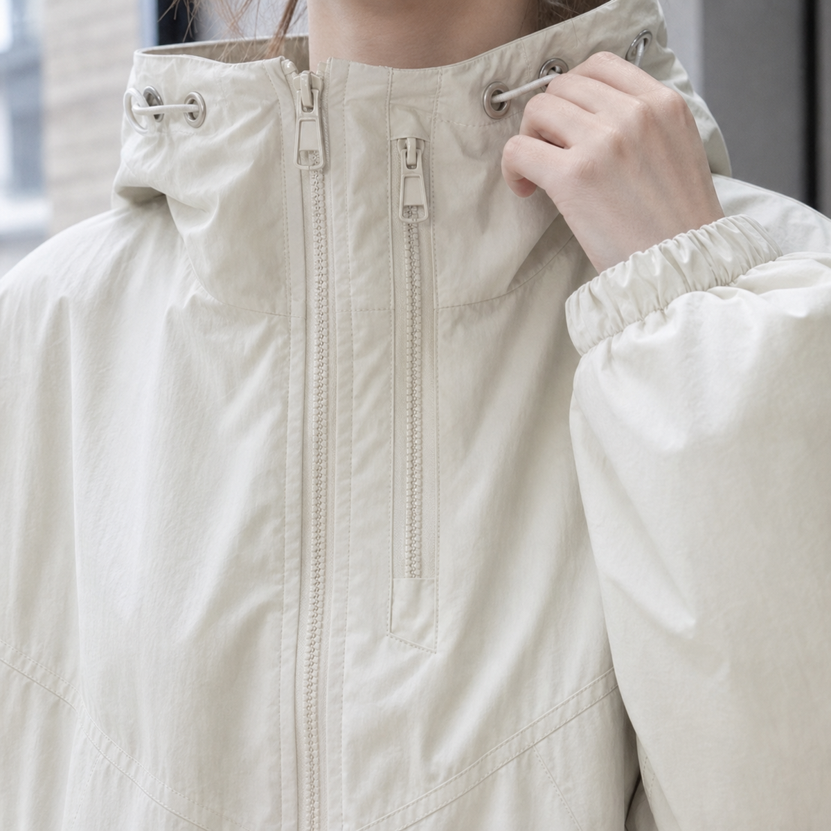 Damen Kapuzenjacke Relaxed Fit Casual mit Reißverschluss