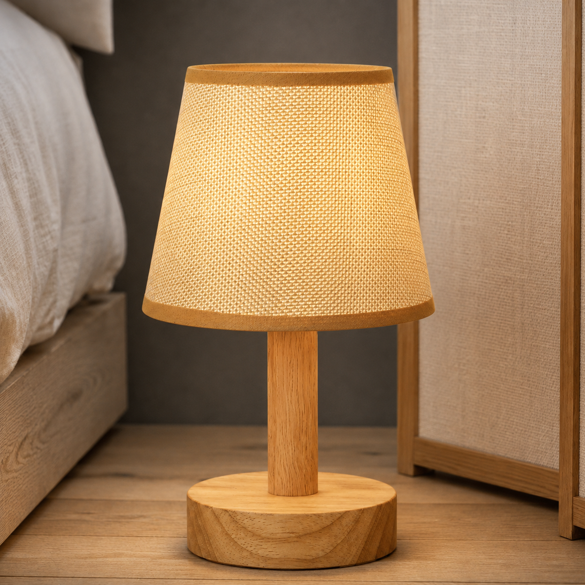 Tischlampe Skandinavisch Wohnzimmer Bambus
