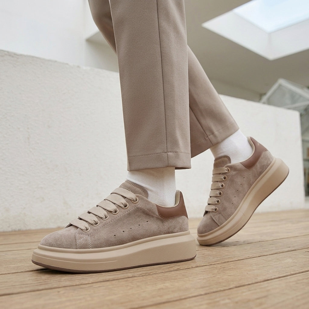Damen Plateau-Sneaker Casual mit skulptierter Sohle