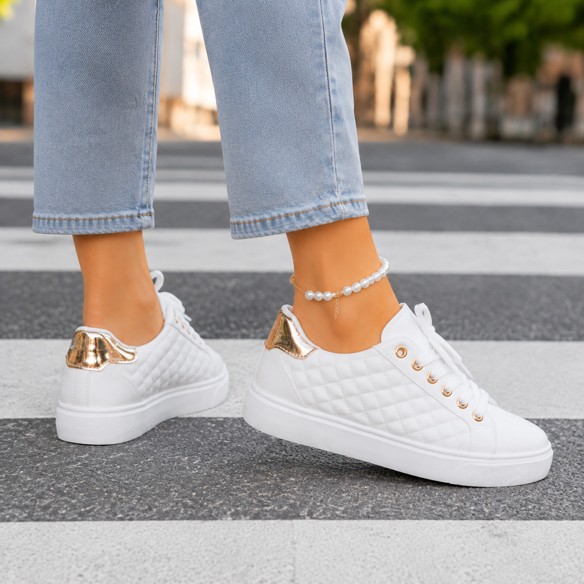 Sneakers Damen Regular Fit Freizeit mit gepolsterter Sohle