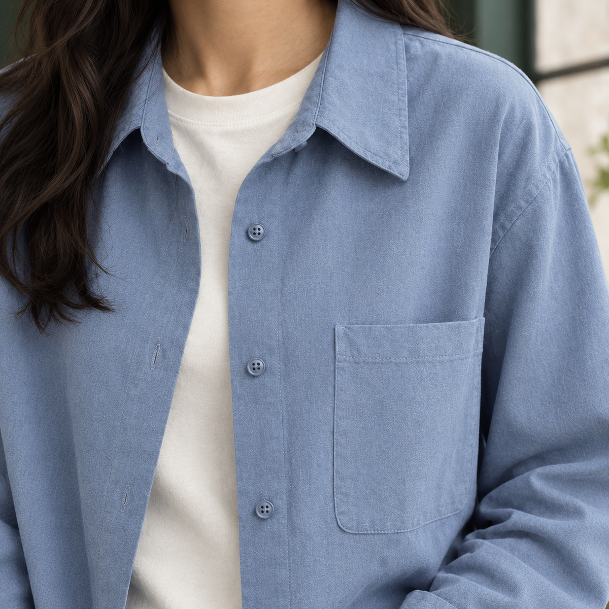 Damen Overshirt Relaxed Fit Freizeit lässig