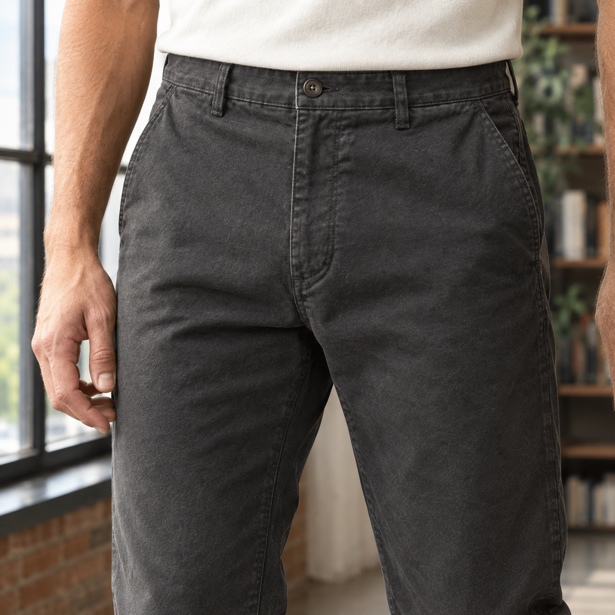 Herren Gerade Hose Regular Fit Freizeit Alltag