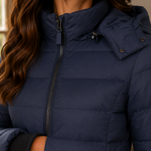 Damen Steppjacke Slim Fit Winter Freizeit mit Kapuze