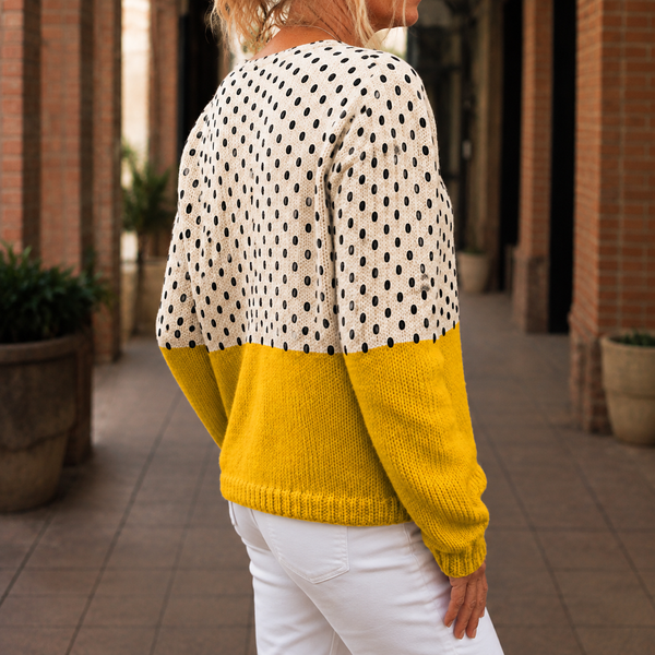 Damen Farbblock Cardigan Relaxed Fit Freizeit