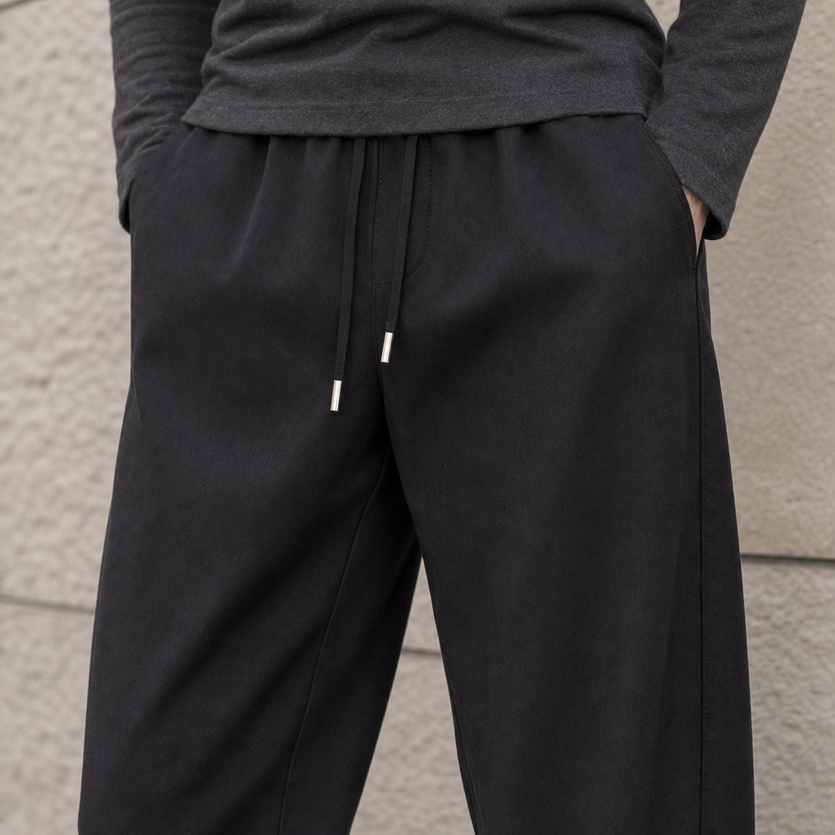 Herren Weite Bein Hose Relaxed Fit Freizeit