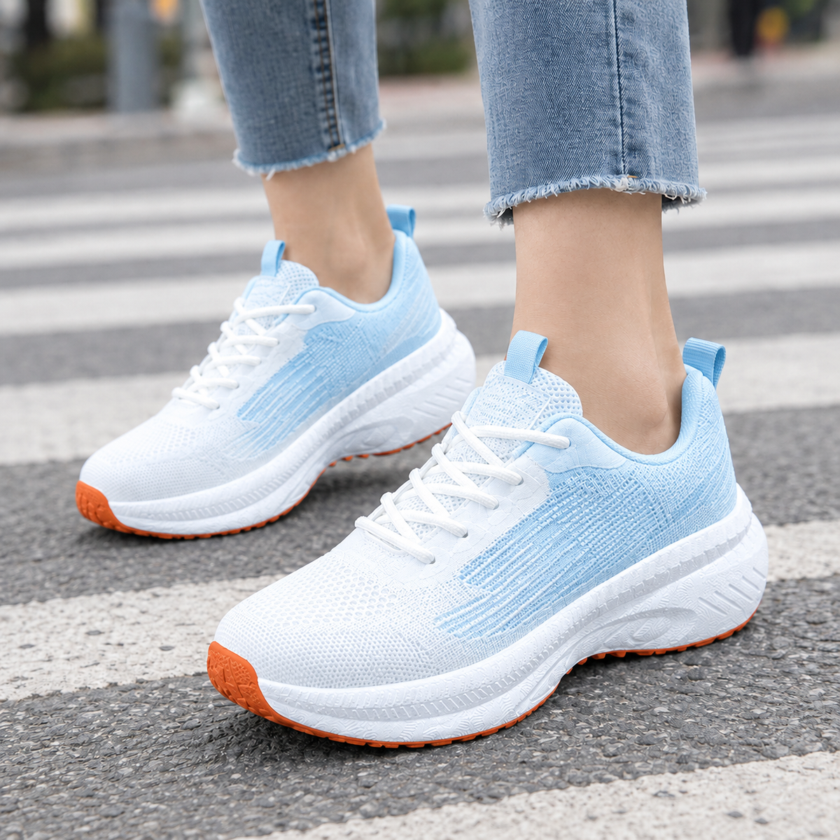 Schnürsneaker Damen Regular Fit Freizeit bequem flexibel