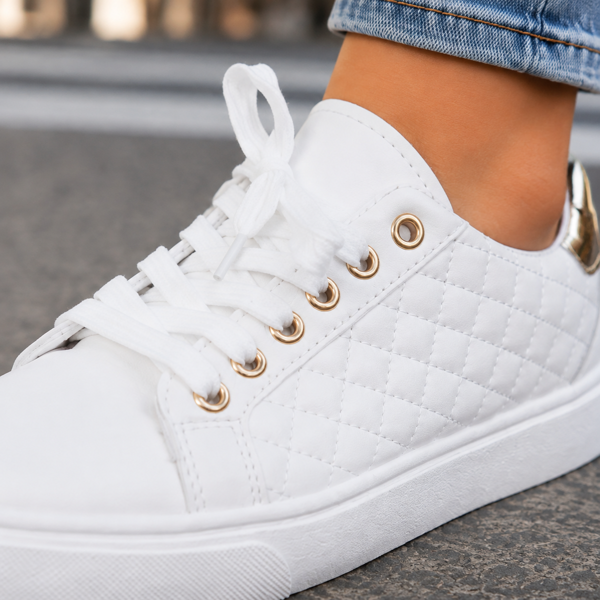 Sneakers Damen Regular Fit Freizeit mit gepolsterter Sohle