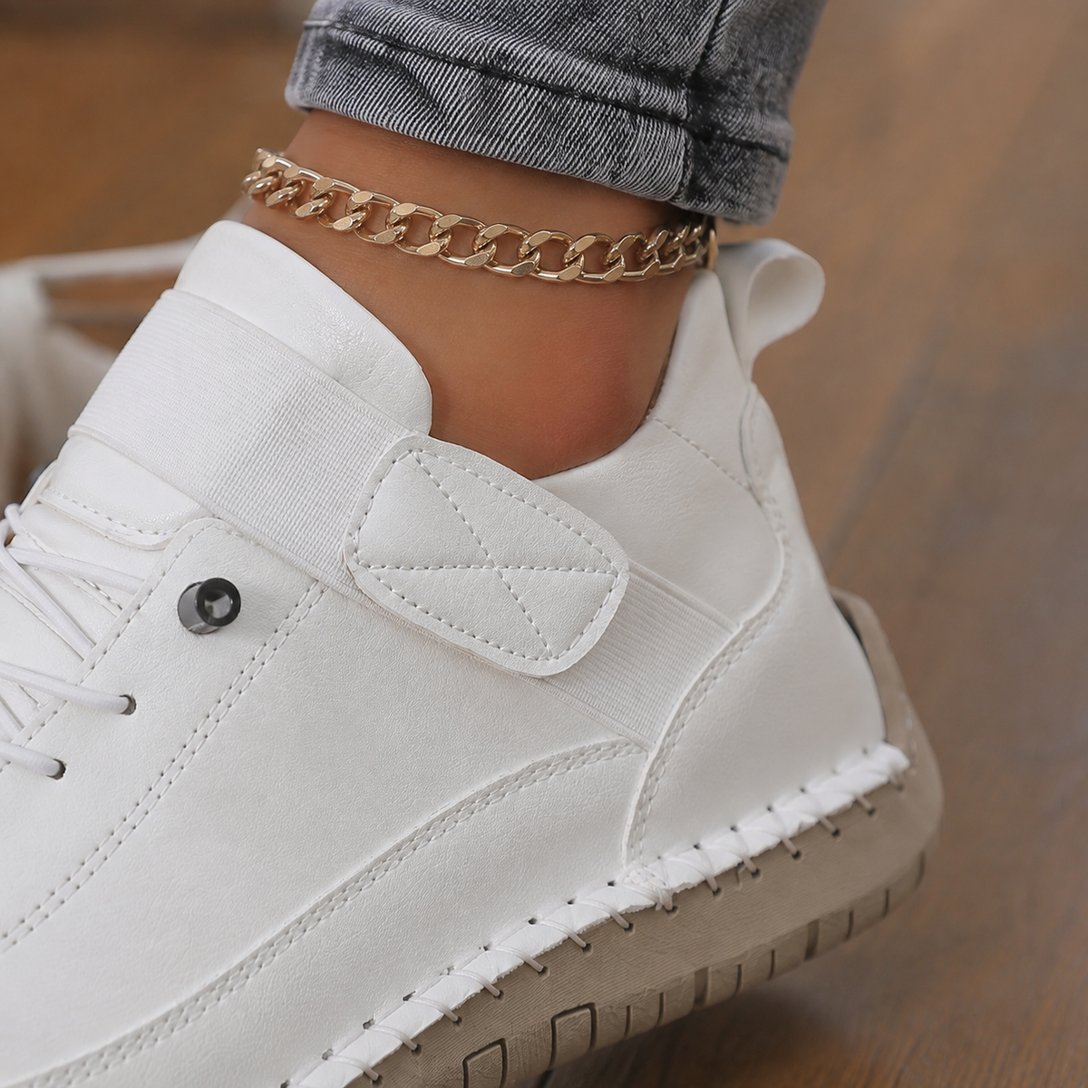 Elastische Schnürschuhe Damen Regular Fit Freizeit