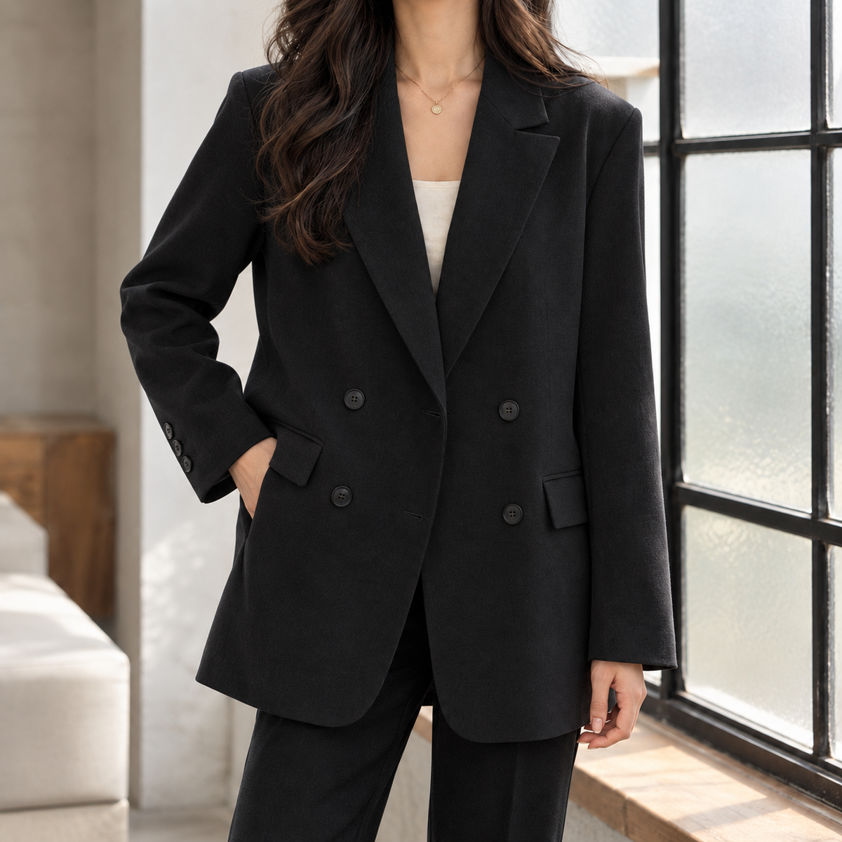 Damen Relaxed Fit Blazer Business Casual Elegant