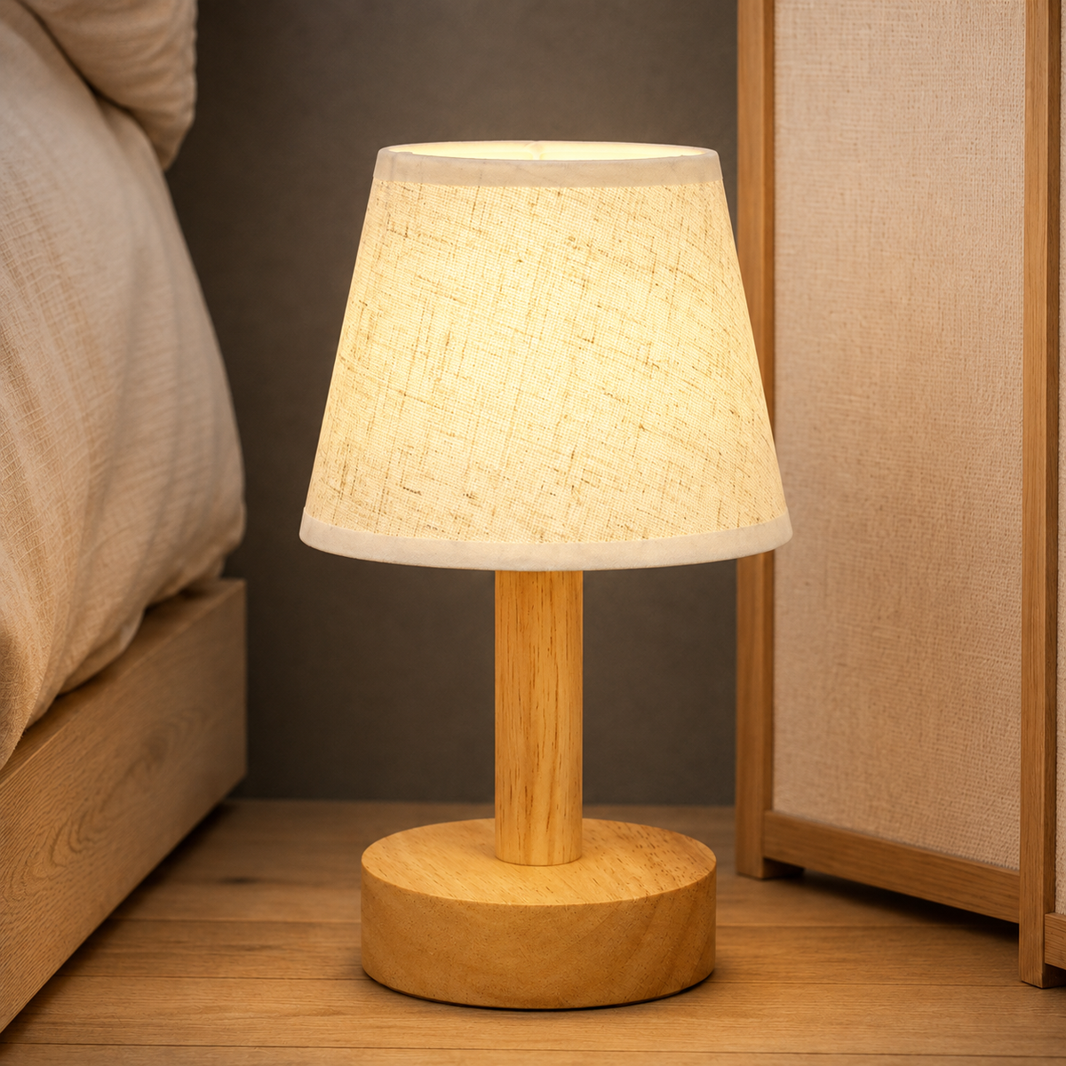 Tischlampe Skandinavisch Wohnzimmer Bambus