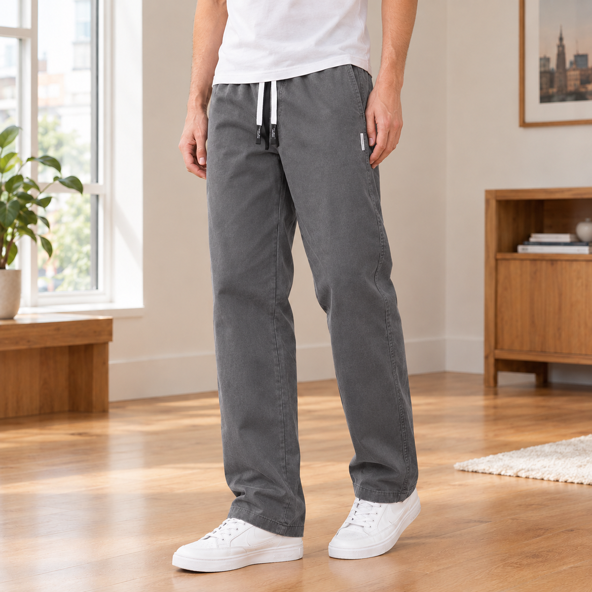 Mark - Relaxed Fit Hose Herren Freizeit Locker Gerade