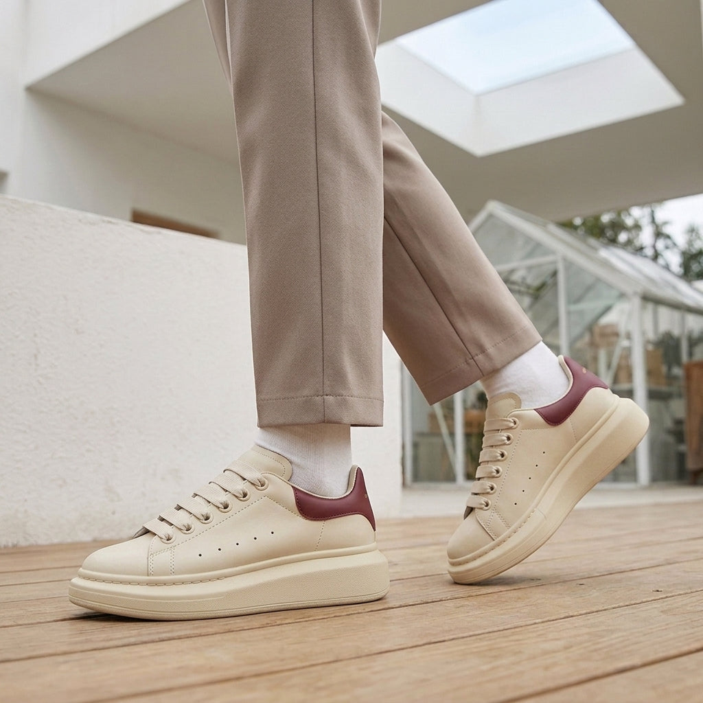 Damen Plateau-Sneaker Casual mit skulptierter Sohle