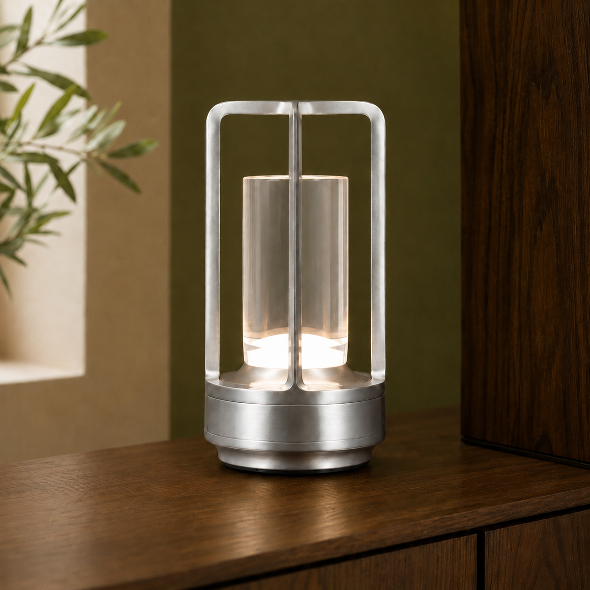 Lampe Modern Minimalistisch Wohnzimmer USB-C Akku