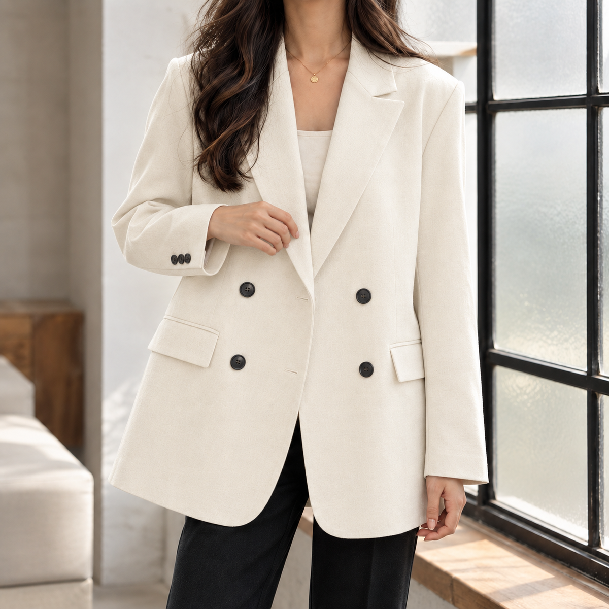 Damen Relaxed Fit Blazer Business Casual Elegant