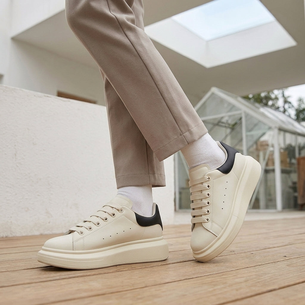 Damen Plateau-Sneaker Casual mit skulptierter Sohle