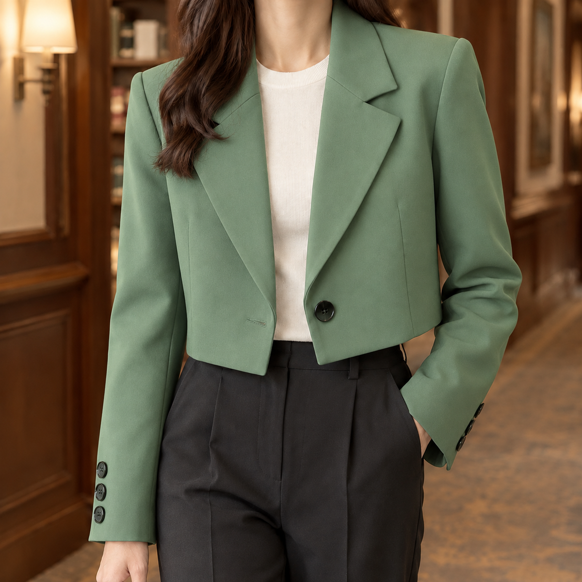 Damen Slim Fit Blazer Business Elegant Tailored