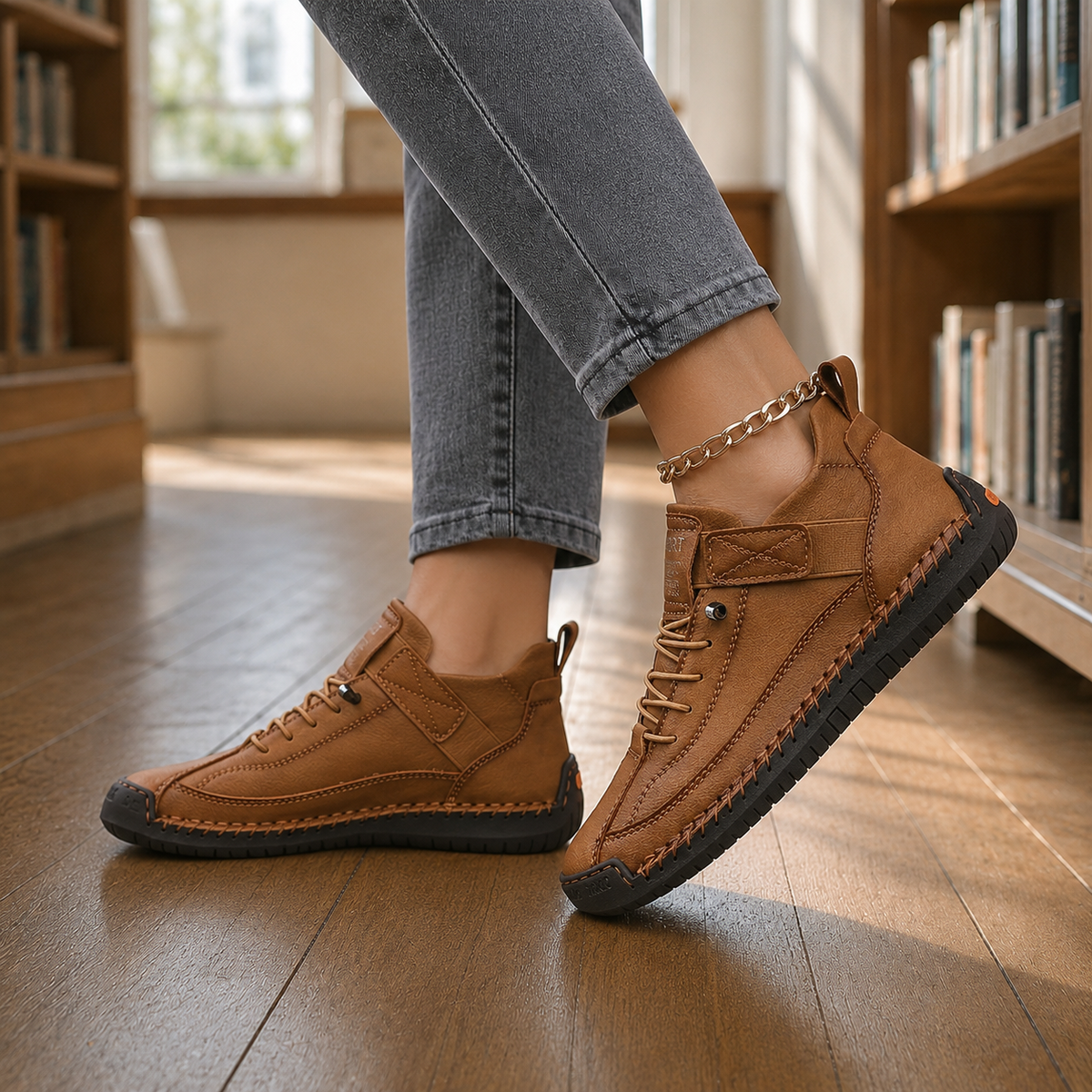 Elastische Schnürschuhe Damen Regular Fit Freizeit