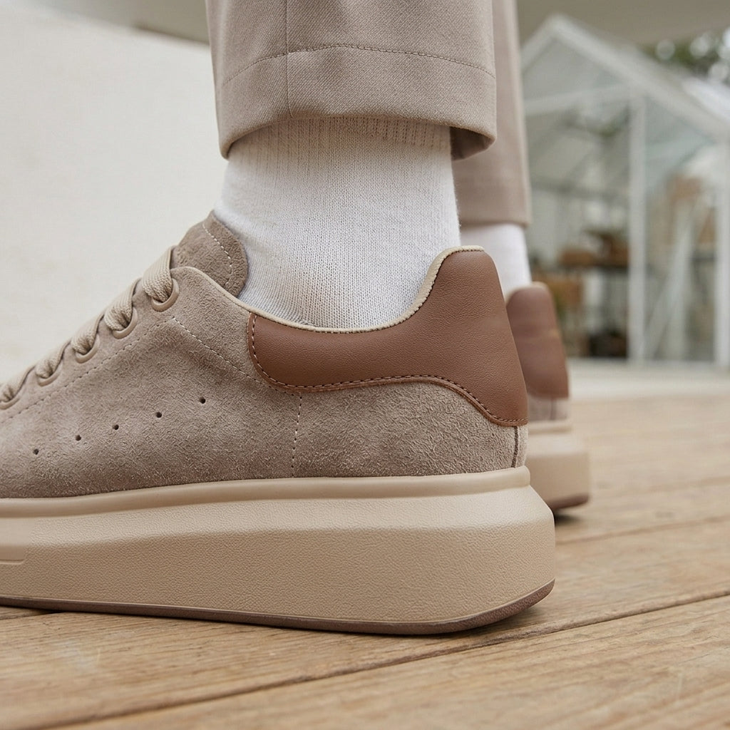 Damen Plateau-Sneaker Casual mit skulptierter Sohle